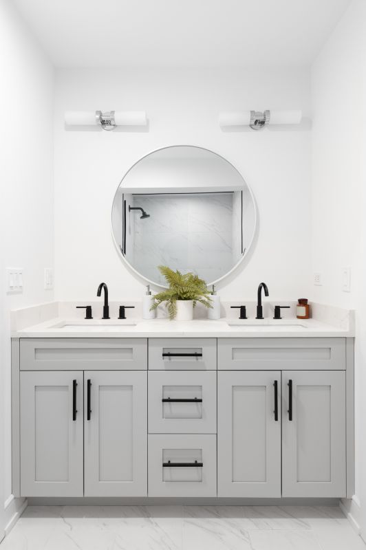 Floating Vanity with Under-Mount Lighting